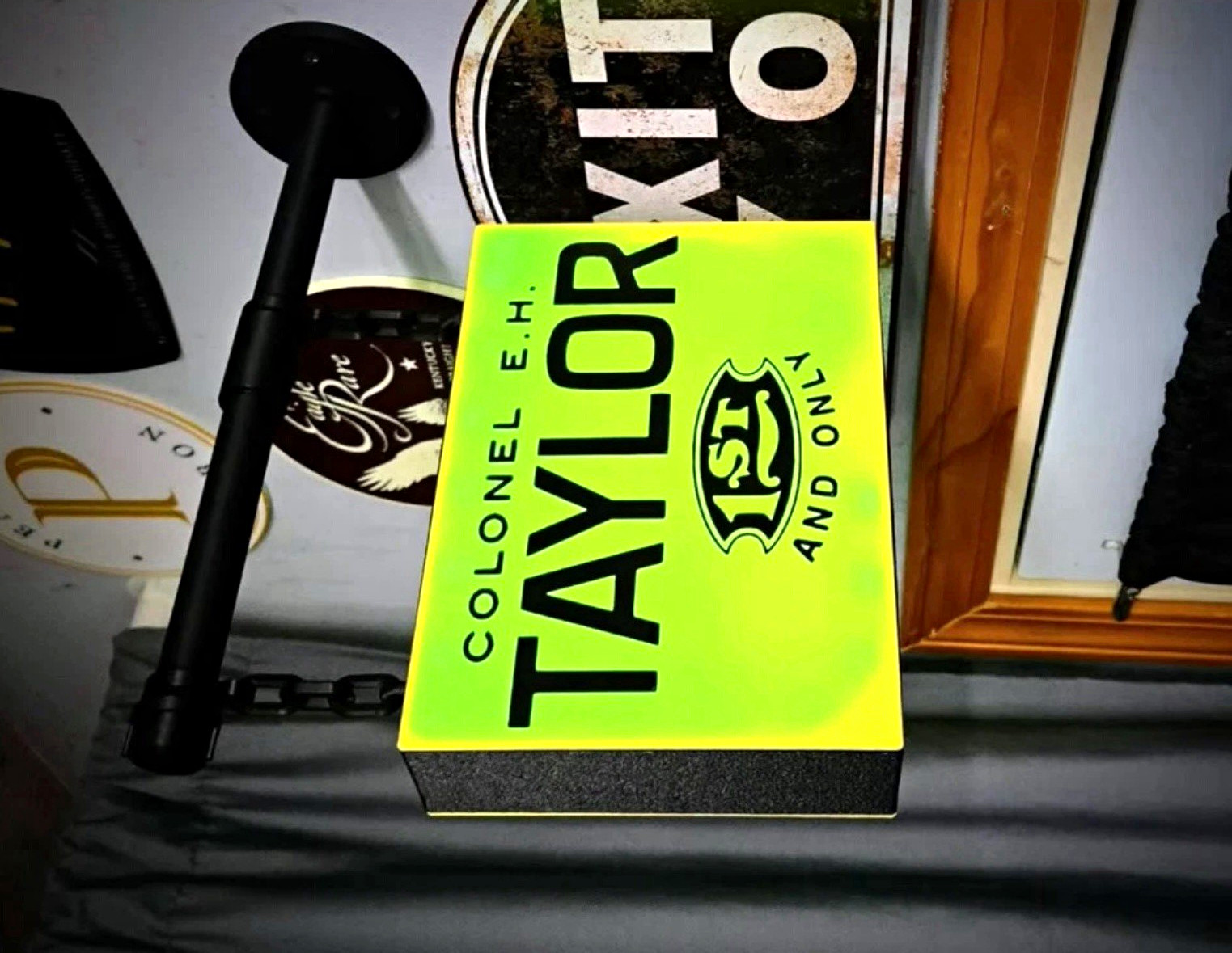 Colonel E.H. Taylor 1st and Only Illuminated Sign Collectible Display Lightbox