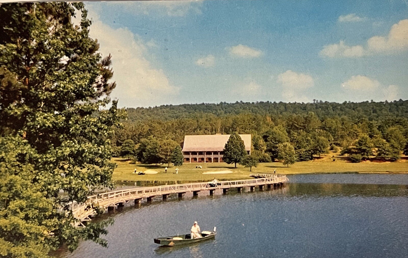 Callaway Gardens Pine Mountain Lake Georgia GA Boat 1960s Postcard