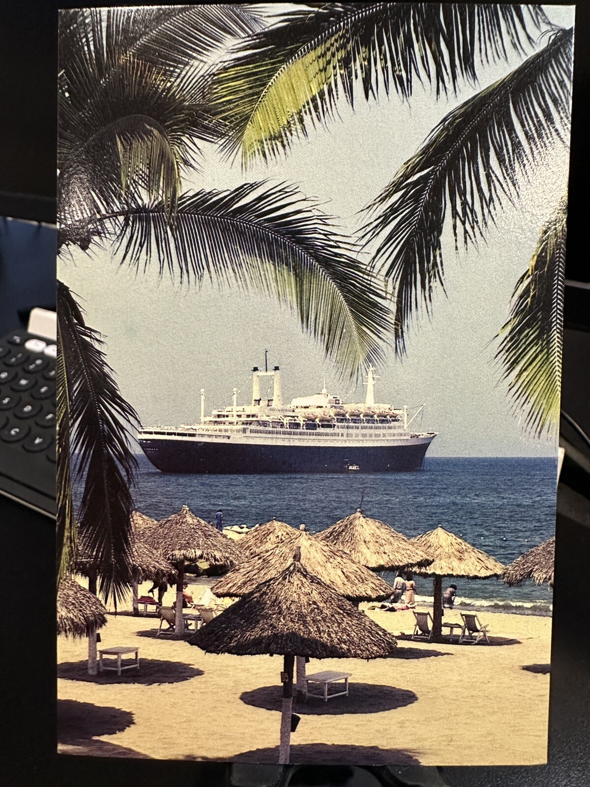 Cruise Ship Postcard: ss Rotterdam V, Flagship Holland America Line, 1980’s