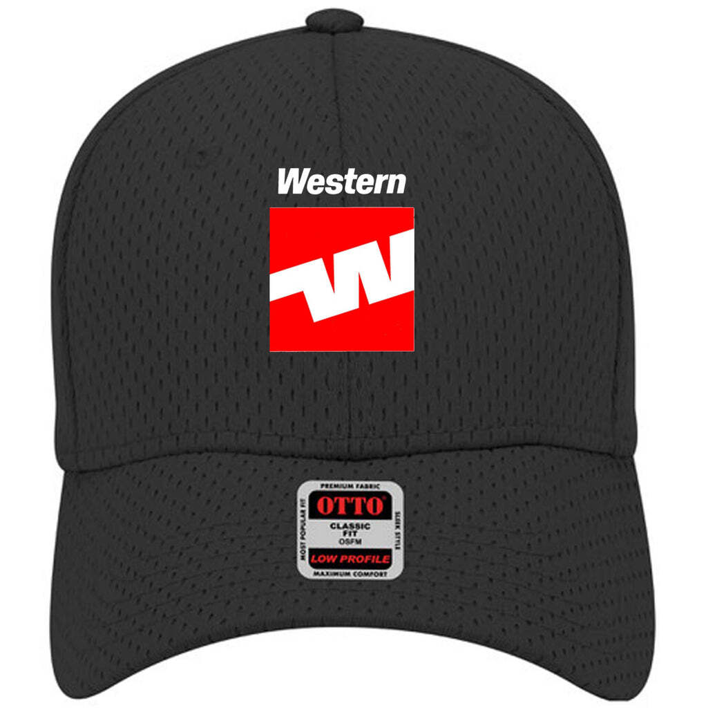 Western Airlines Classic 1980s W Logo Adjustable Black Mesh Baseball Cap Hat New