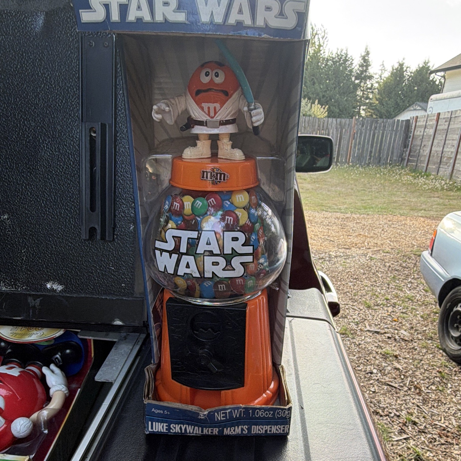 M&M\'s Star Wars Luke Skywalker Candy Dispenser Jar - Orange Multicolor Black