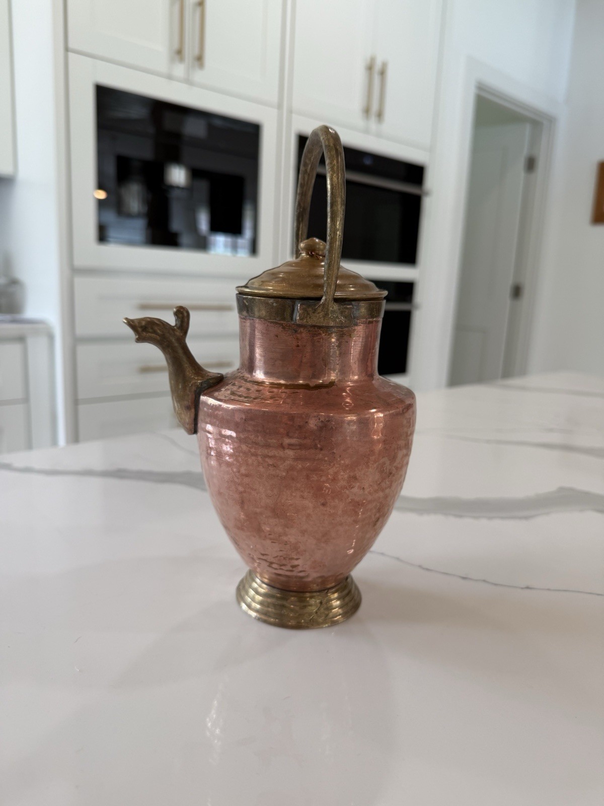 Vintage Cooper And Brass Tea Pot