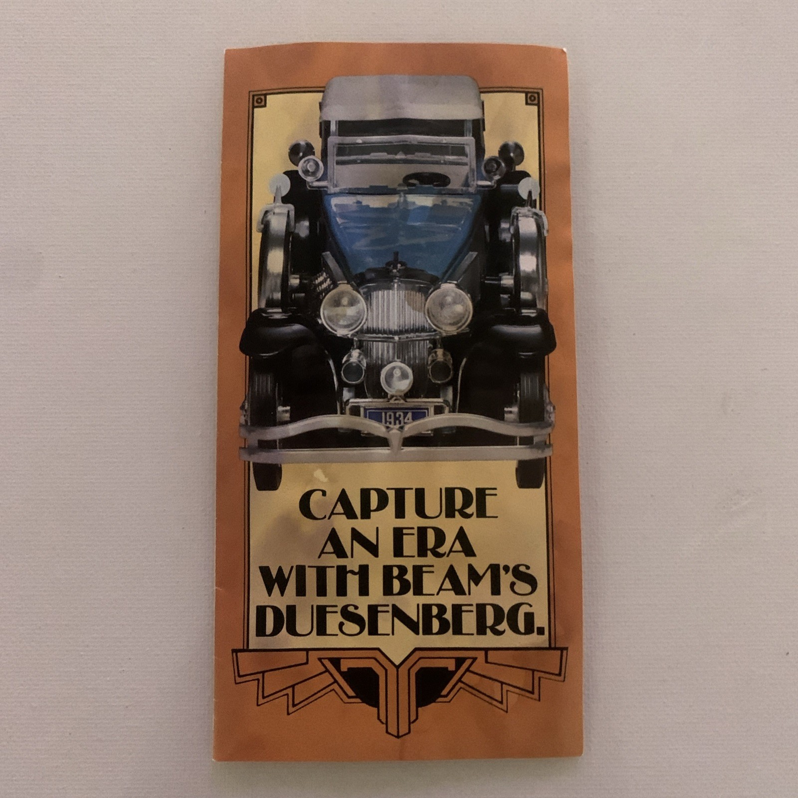 VTG Jim Beam Model J Duesenberg Decanter Pamphlet Collectible
