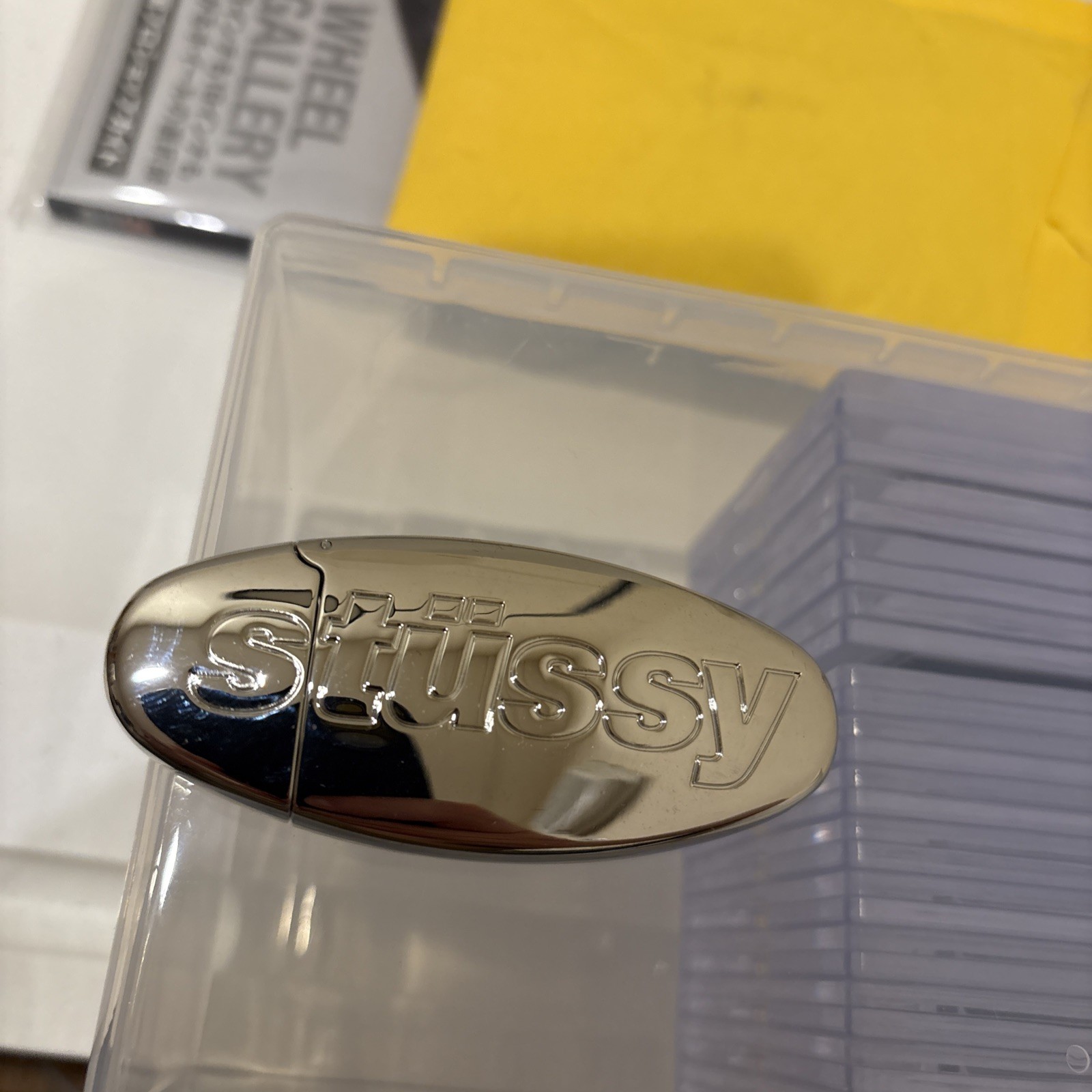 Stussy Metal Pill Lighter Case – Stainless Steel Keychain Accessory 138912