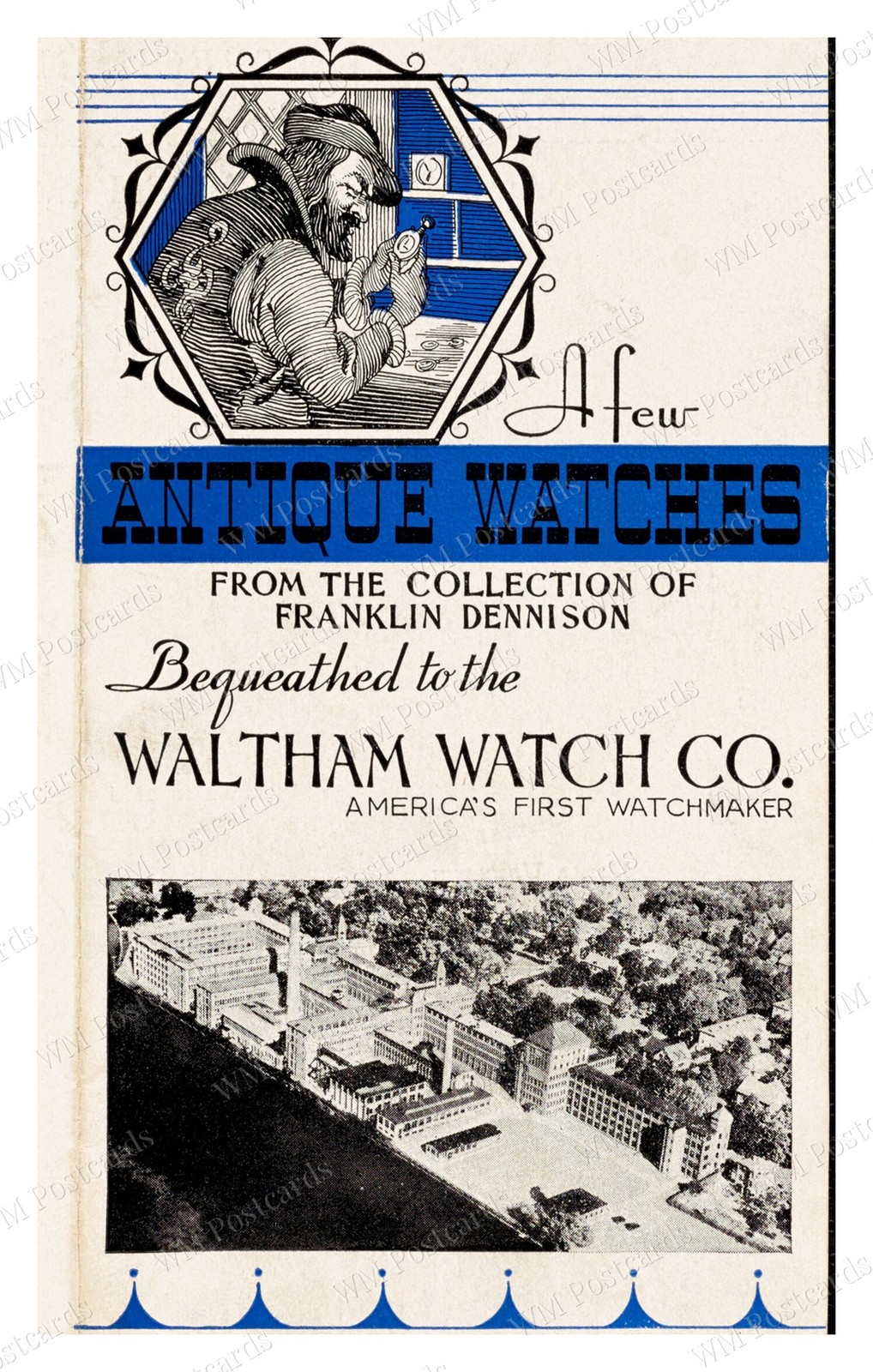 Waltham Massachusetts 1900-1957 Antique Watches Waltham Watch Standard Postcard