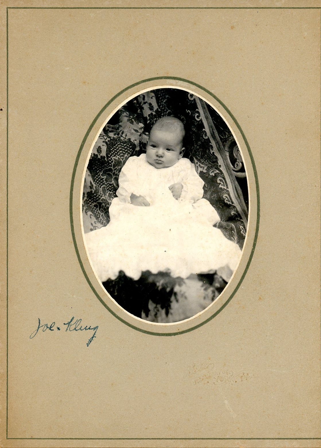 Antique Studio Portrait of Infant, 