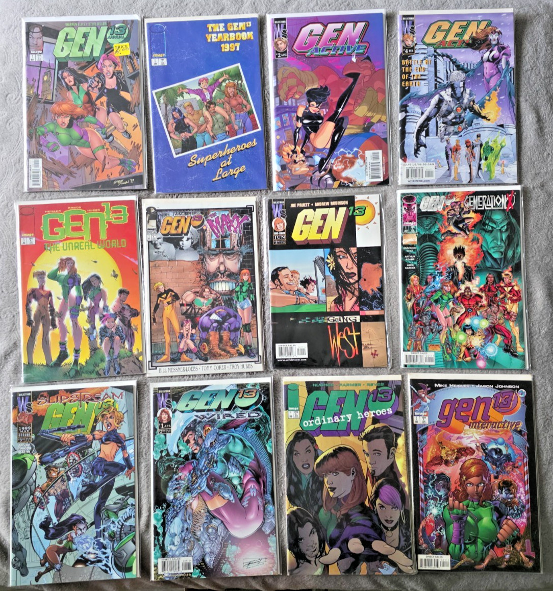 Gen 13 LOT of 12 Image Comics Yearbook, Annual, Generation X, Maxx 1990s VF-NM Gen 13 LOT of 12 Image Comics Yearbook, Annual, Generation X, Maxx 1990s VF-NM