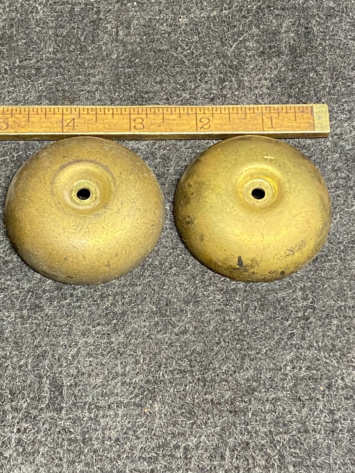 1 Pair Original Western Electric Woodbox Phone 2-1/4” Brass Bells NOS