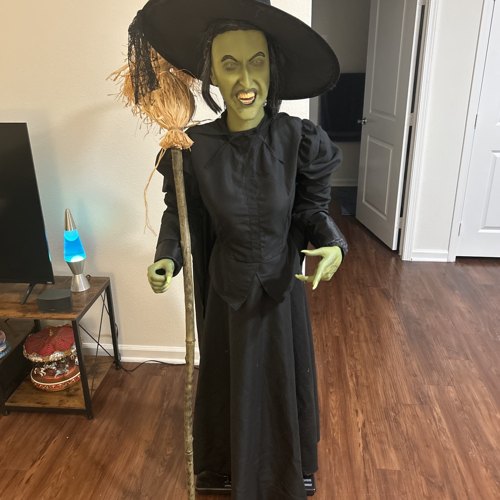 Gemmy LifeSize Wicked Witch of the West 5ft with Ruby Slippers 