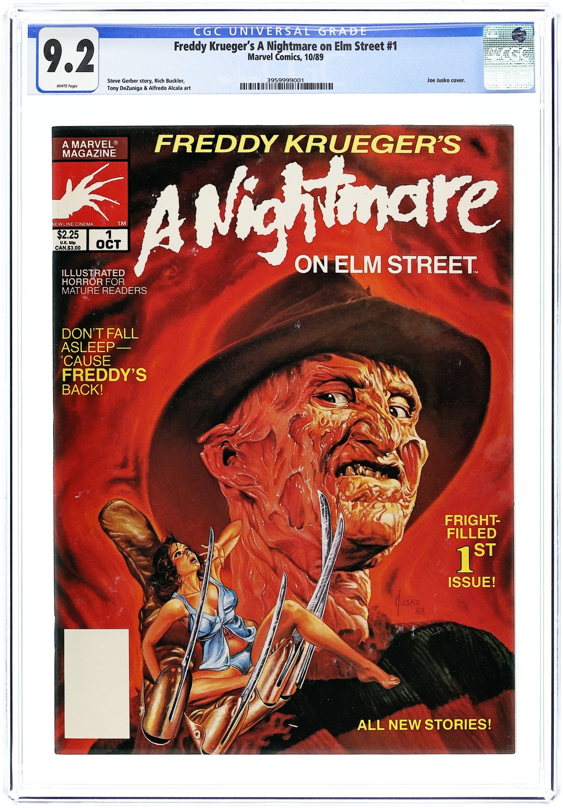 Freddy Krueger\'s A Nightmare on Elm Street #1 CGC 9.2 1989 3959999001
