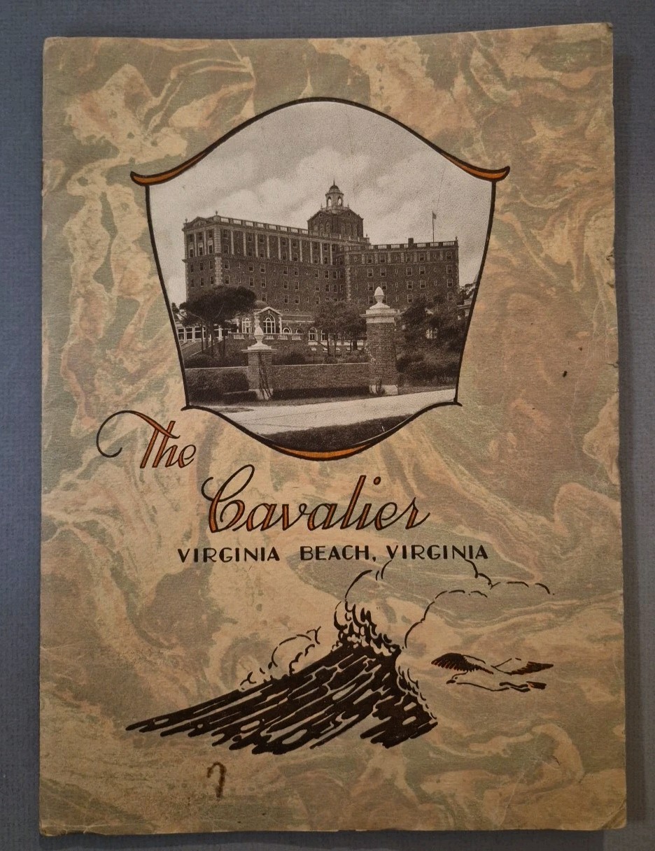 1930s The Cavalier Hotel Virginia Beach VA Illustrated Booklet Art Deco 28 Pages