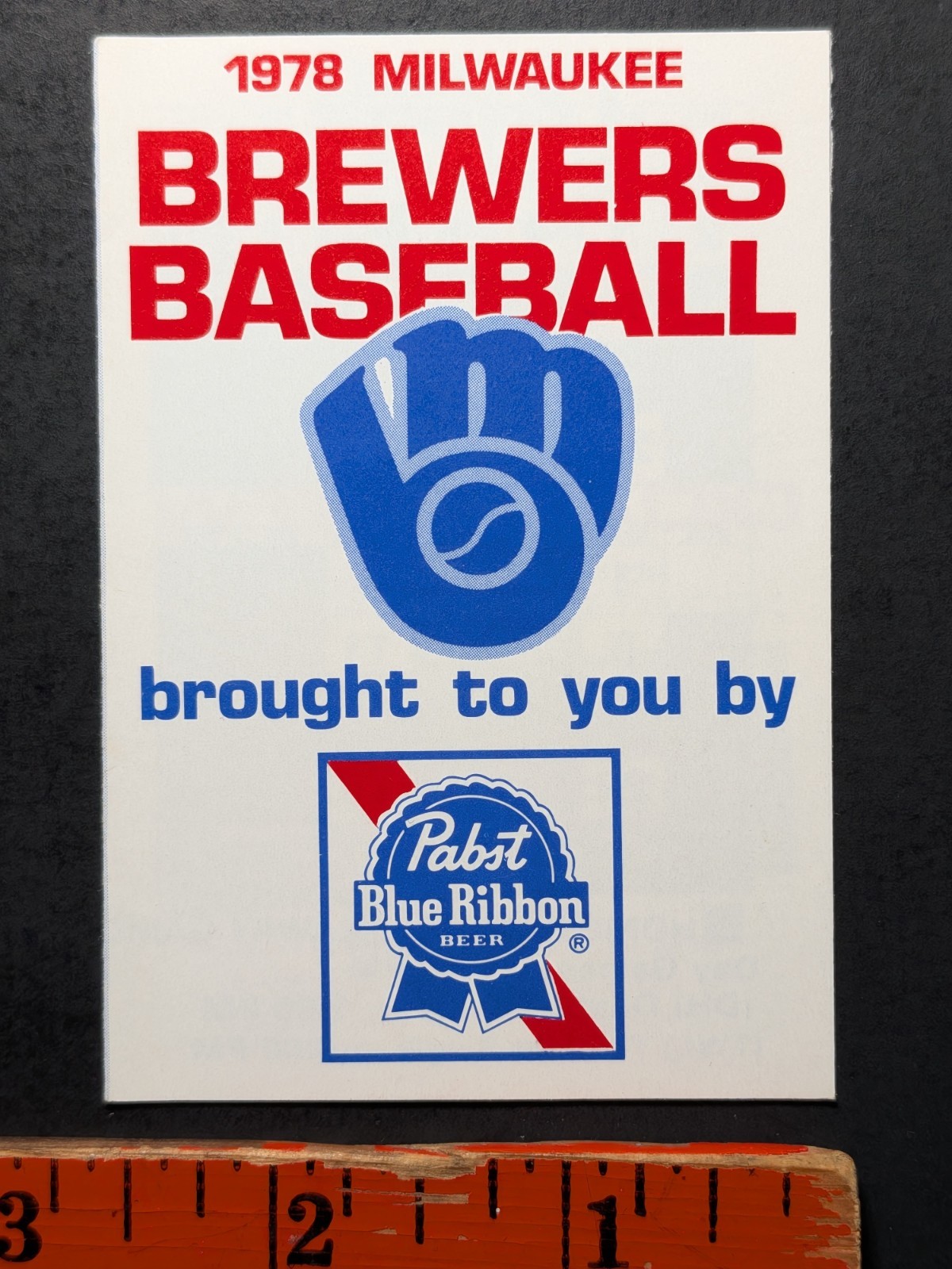 Milwaukee Brewers 1978 Baseball Foldout Schedule