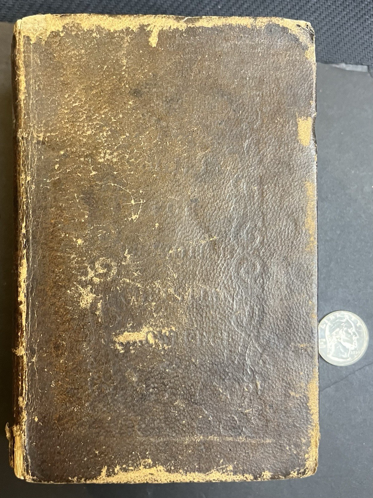 Antique 1843 English Bible Leather 24 Mo. Pocket Bible G. Eyre London VG Rare