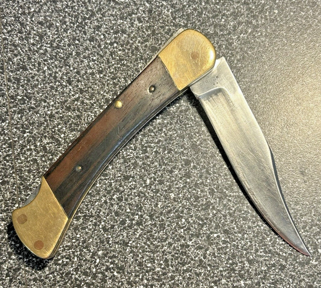 Vintage 1960s BUCK Knife obverse & upside down stamp