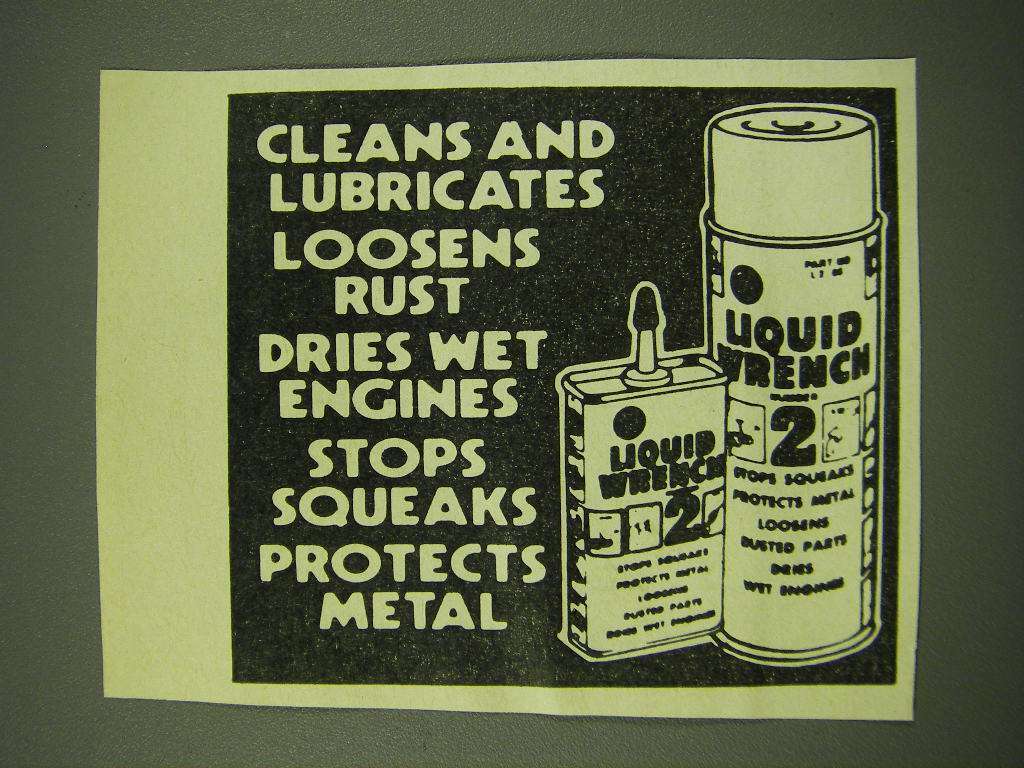 1978 Liquid Wrench 2 Ad - Cleans and lubricates loosens rust