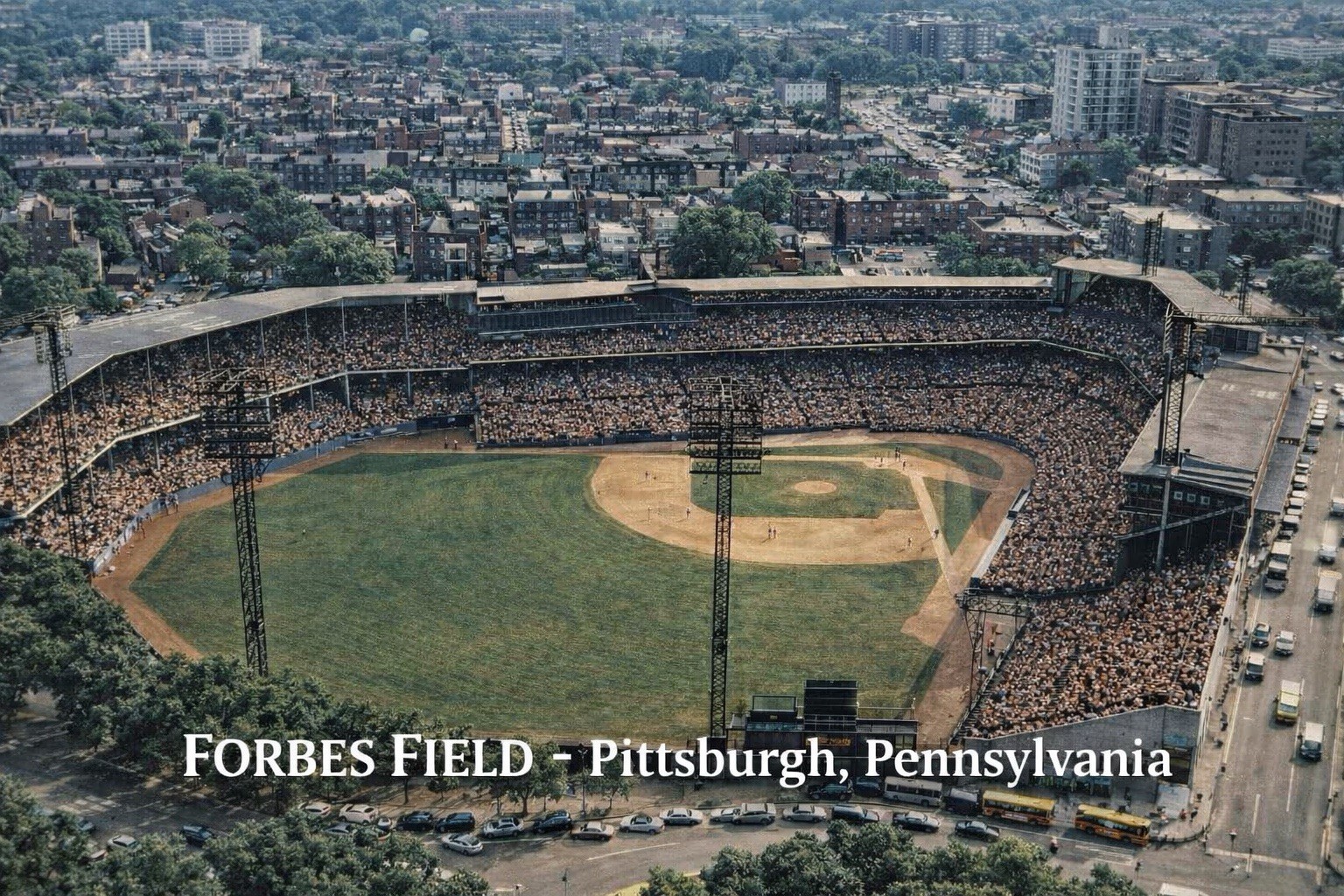 FORBES FIELD Pittsburgh PA MODERN Postcard Baseball Stadium D392
