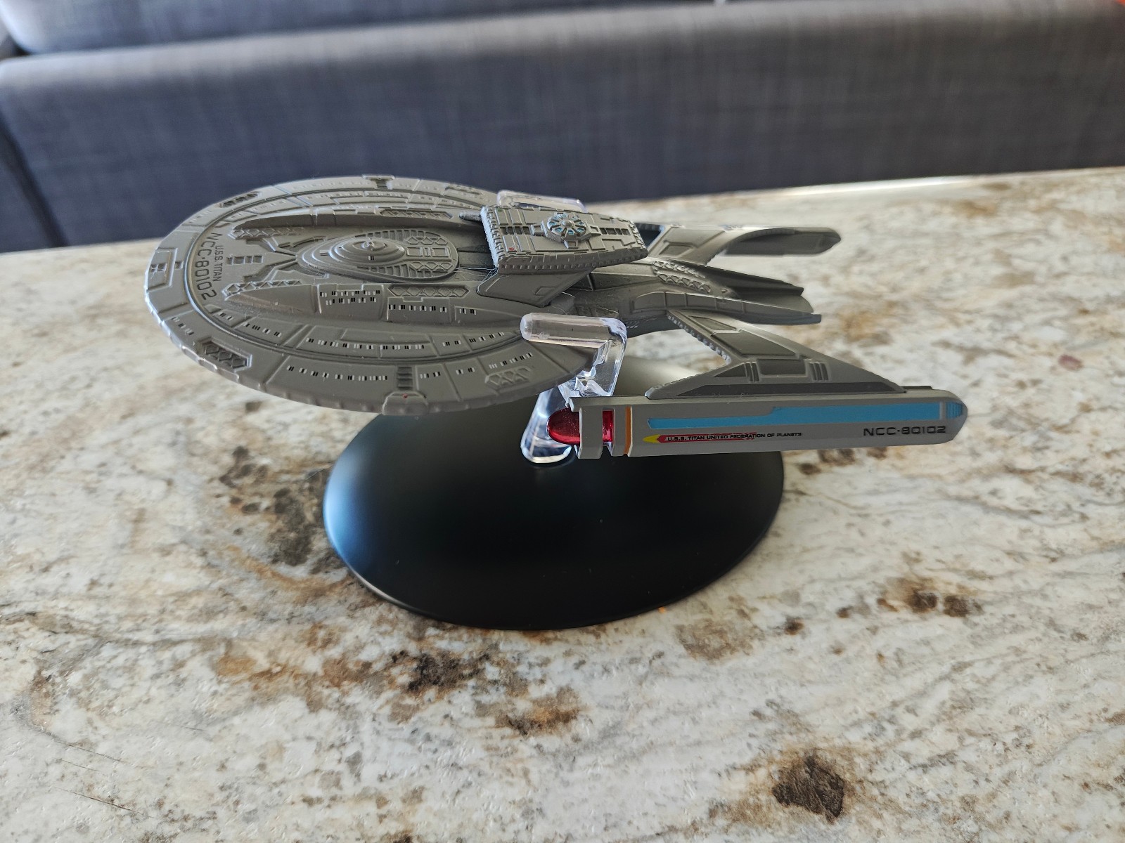 Eaglemoss Star Trek USS Titan Starship Replica Model - Great Condition, No Box