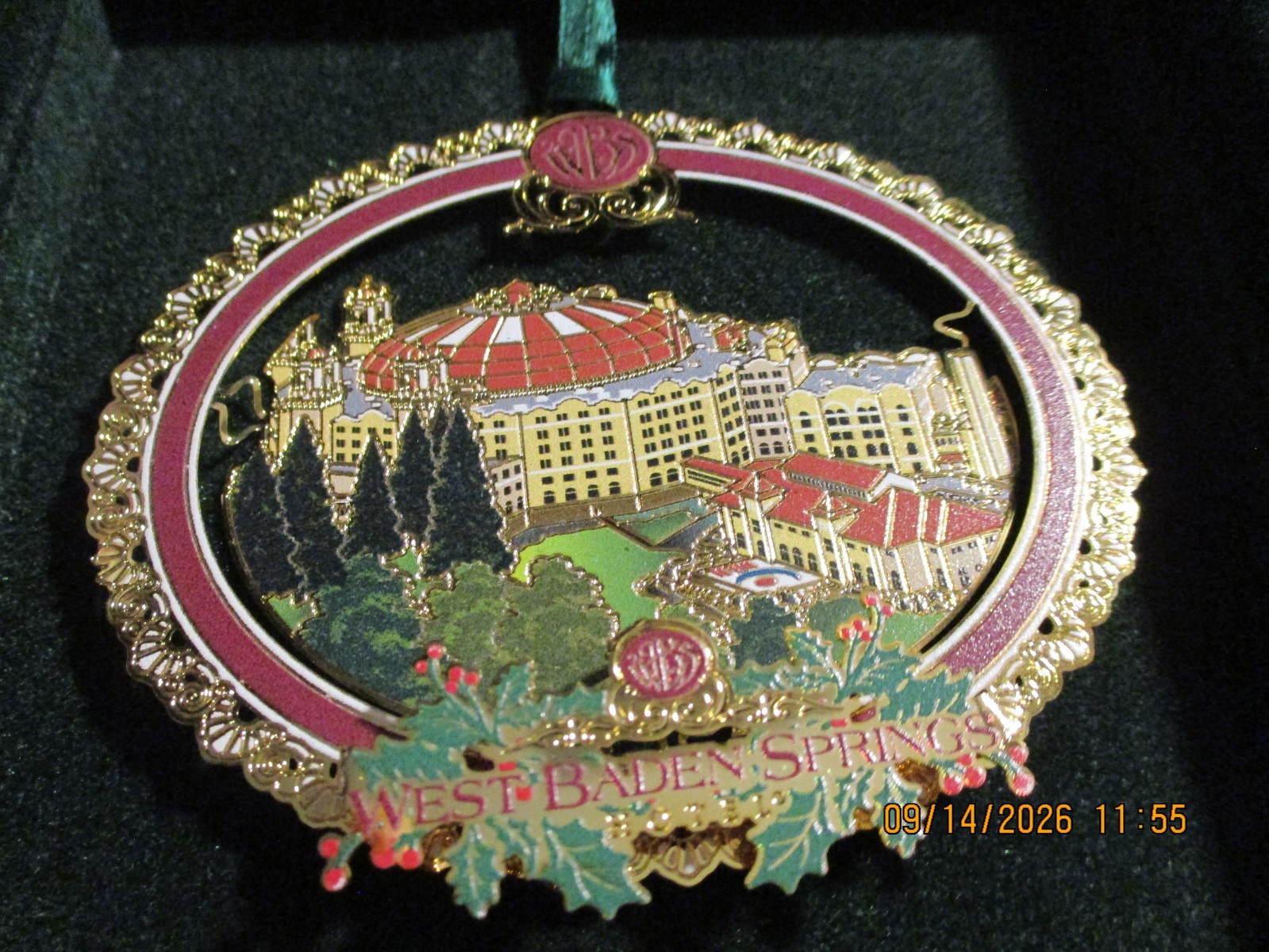 West Baden Springs Hotel Christmas Ornament W/Box