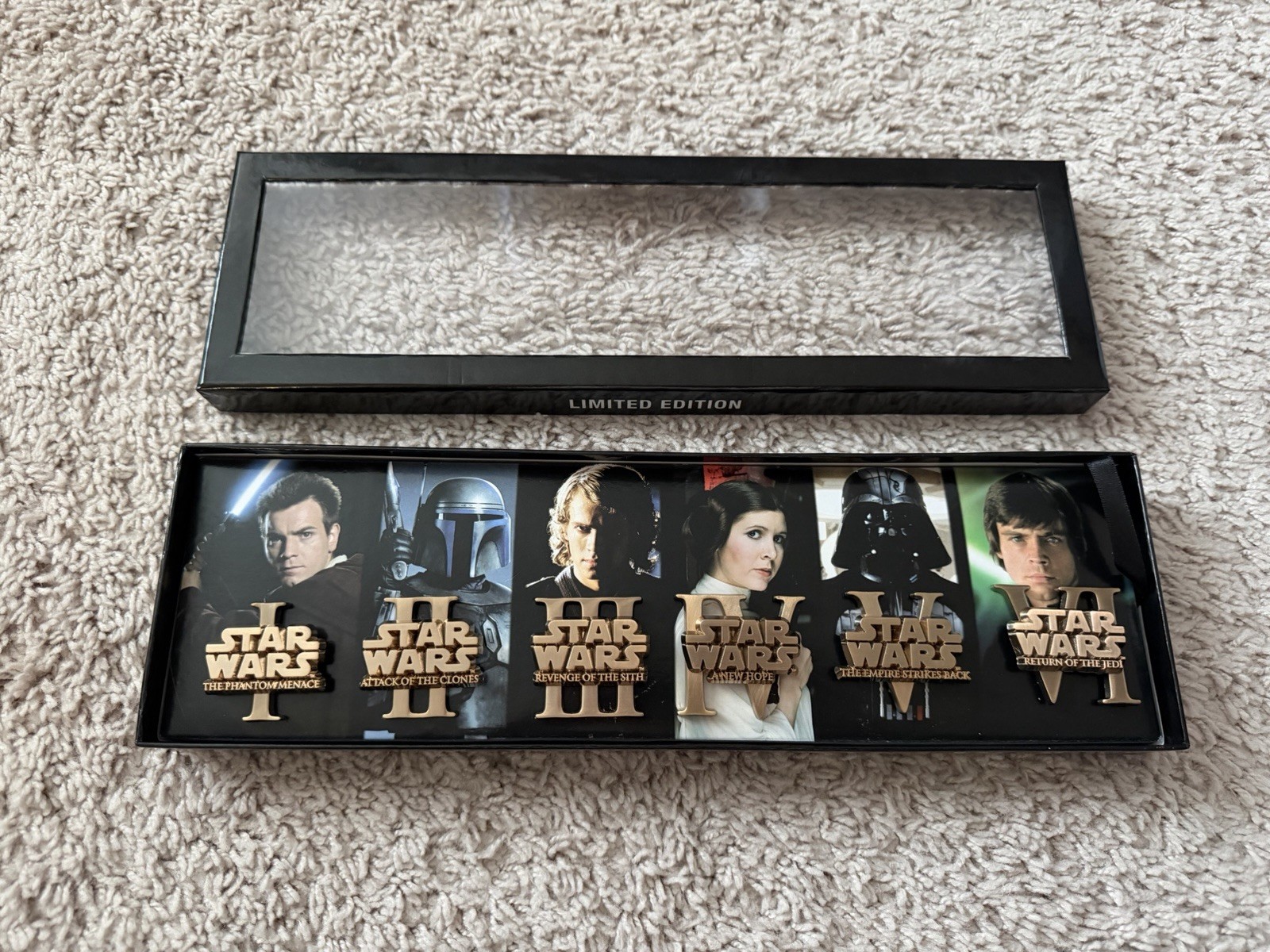 NEW Disney D23 Expo Exclusive 2015 Star Wars Episodes 1-6 Boxed Pin Set LE 500