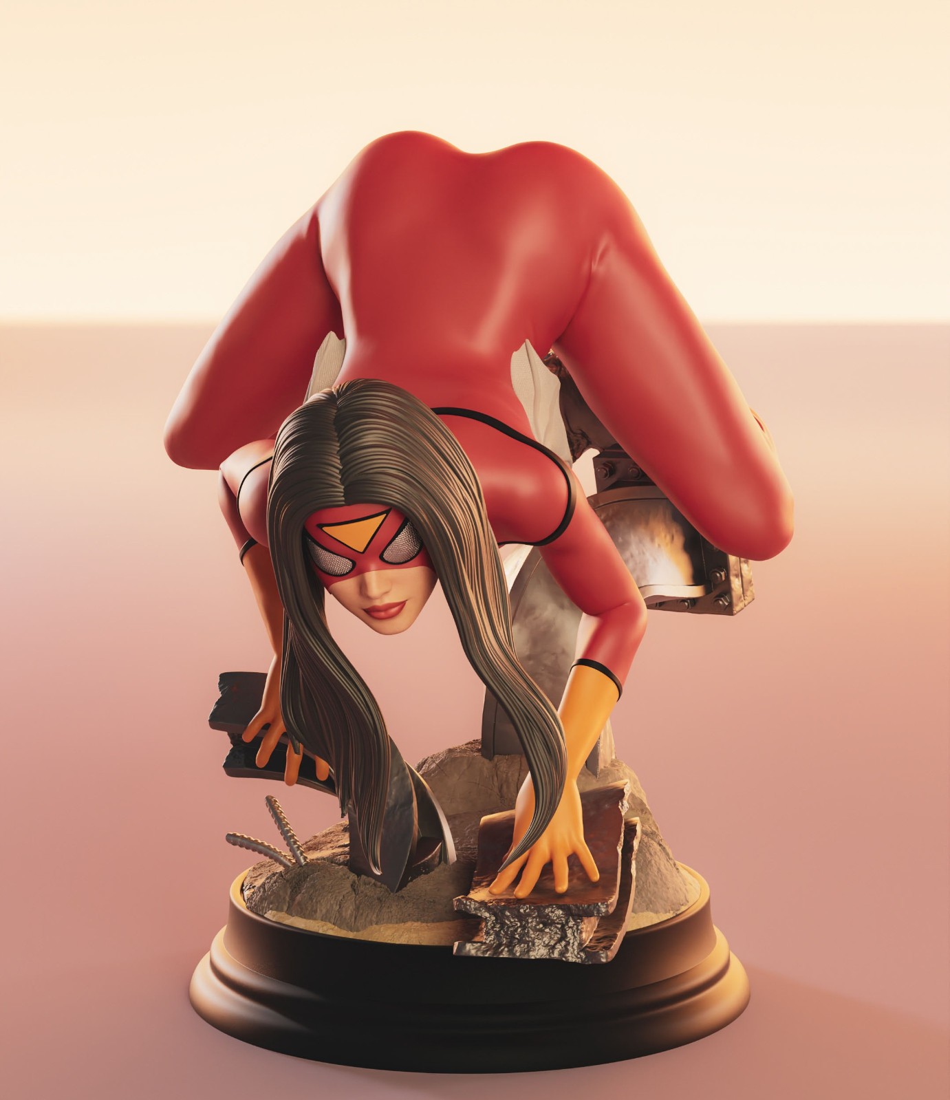 Painted Spider-Woman (Jessica Drew) Statue 1/4 Sexy Figure