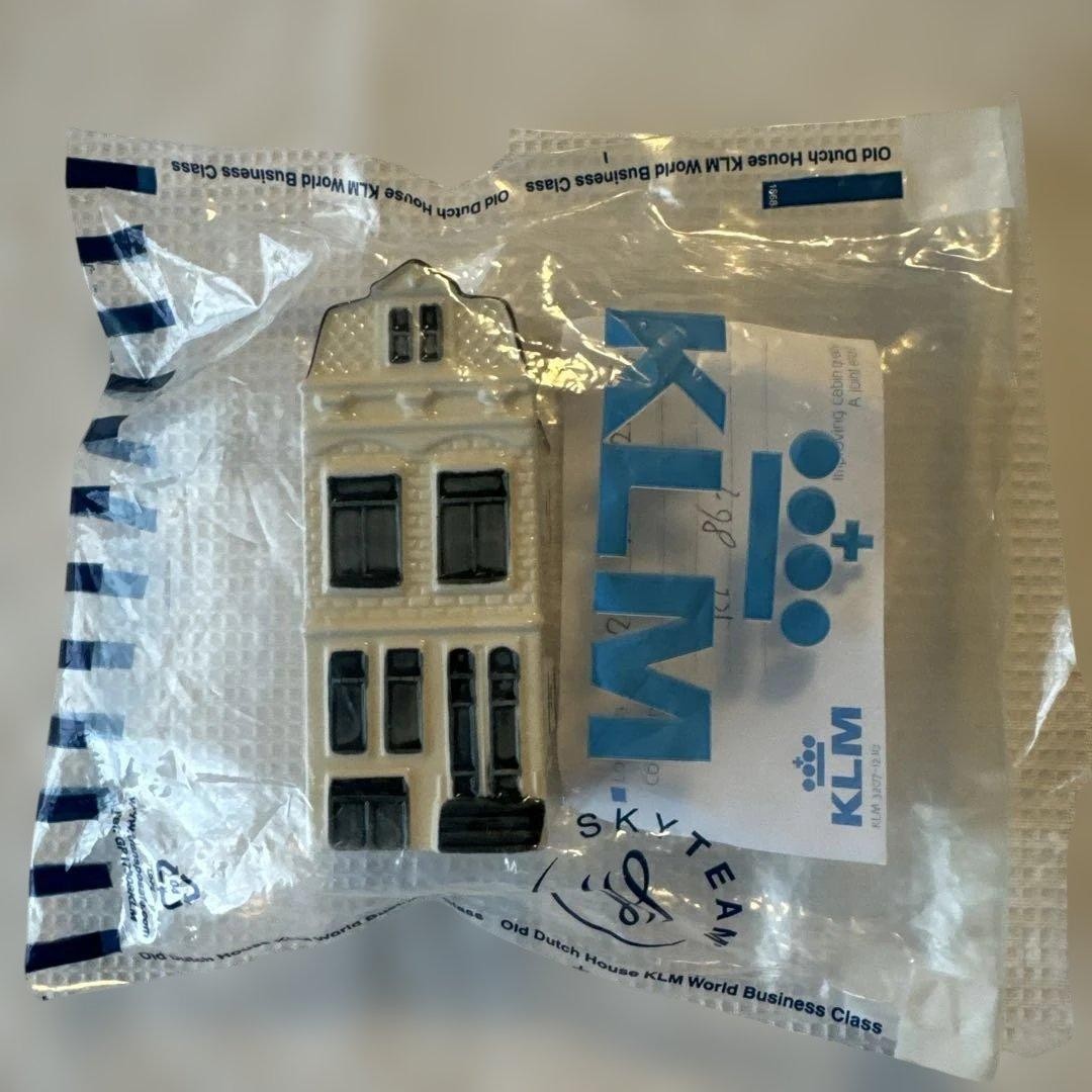 KLM Royal Dutch Airlines BOLS Blue House Delftware No. 71 Empty Bottle