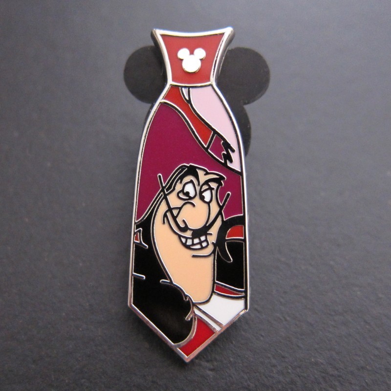 Disney Pins Captain Hook Hidden Mickey Villain Neckties Chaser COMPLETER Pin
