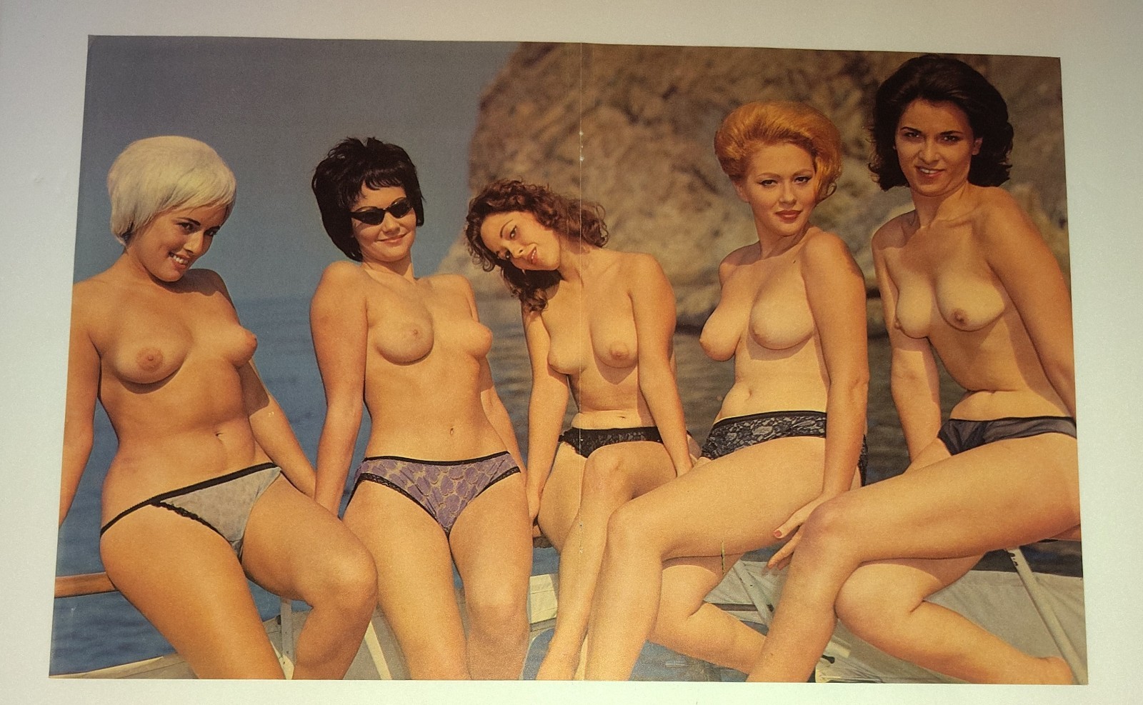 Vintage 1960s Glamour Photo Art Pop Art Magazine Production Proof Layout error