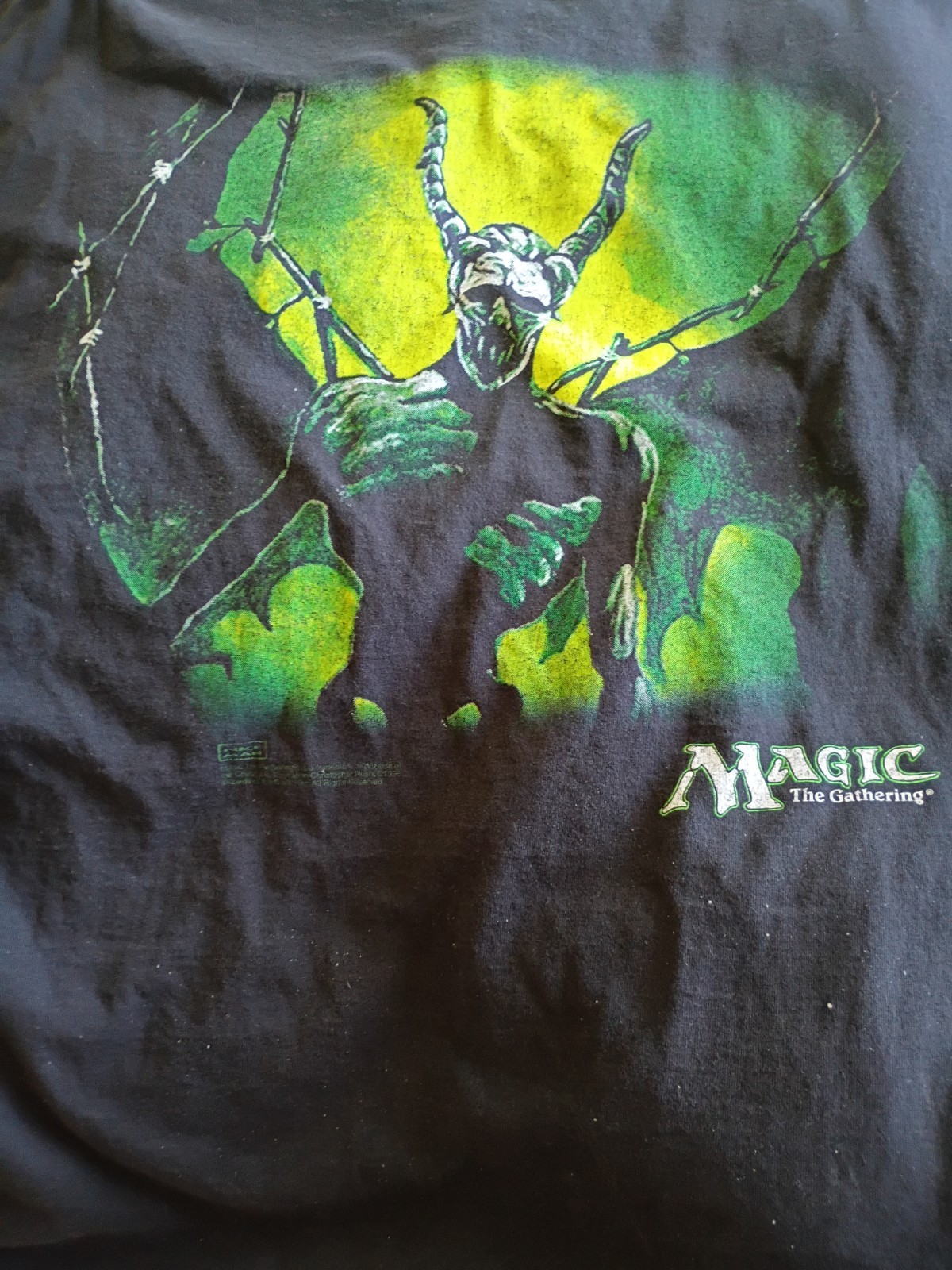 VTG MAGIC THE GATHERING THE WRETCHED XXL NICE MAN T-SHIRT VG COND MINOR WEAR MTG