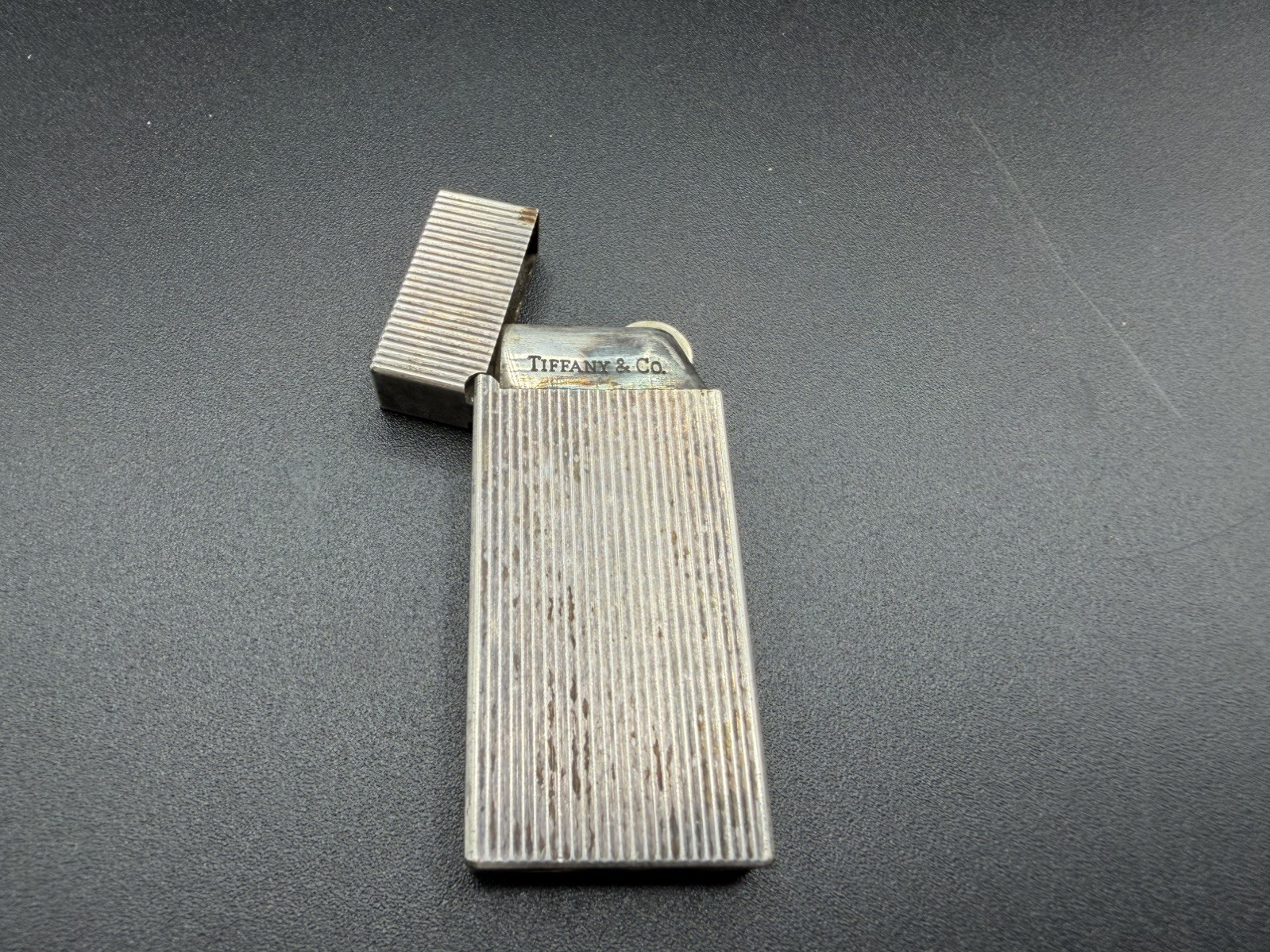 Rare Vintage Tiffany & Co. Lighter Silver Tone Made In Japan. Not tested.