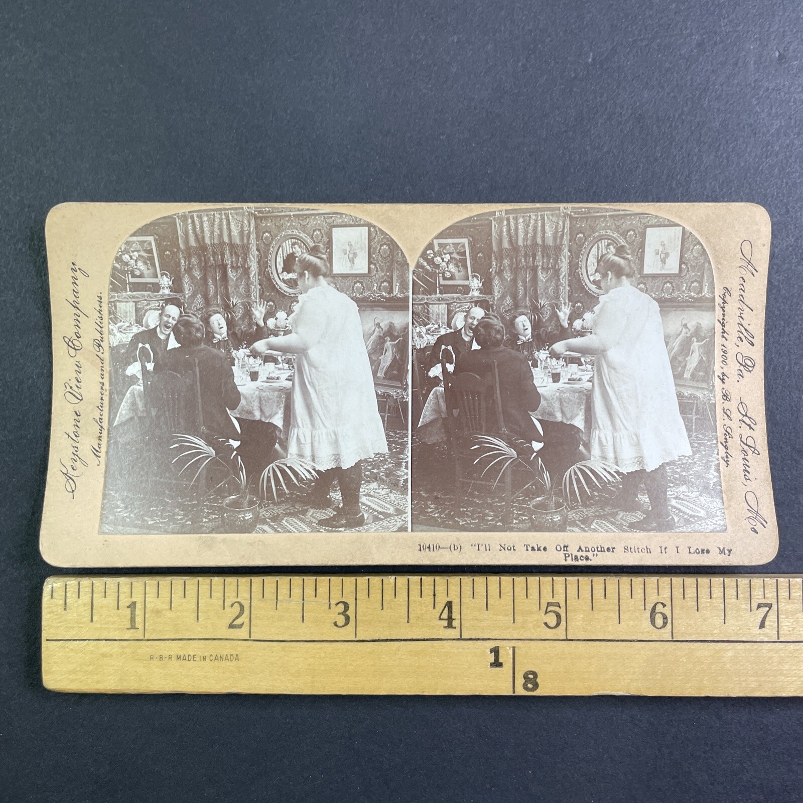 Humorous Maid Stereoview Keystone View Co. 1900 B.L. Singley Comical