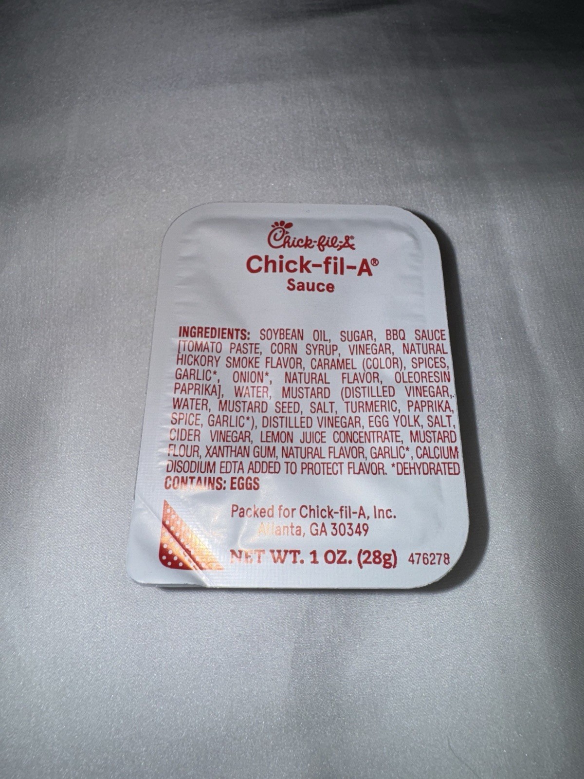 Chick-fil-a RARE DEFECTIVE EMPTY Sauce Packet Unopened Chick-fil-a Sauce