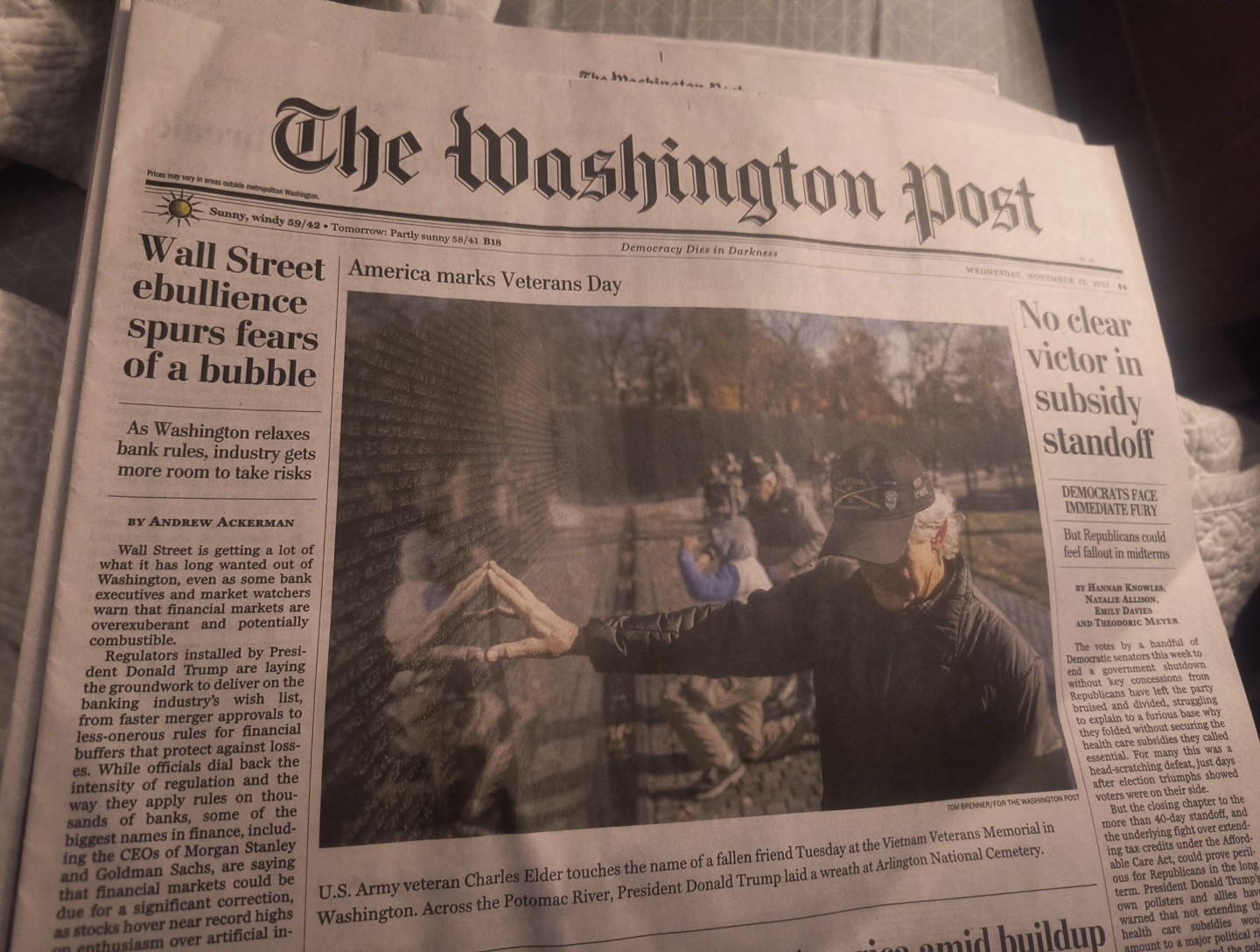 The Washington PoSt Wednesday November 12 2025