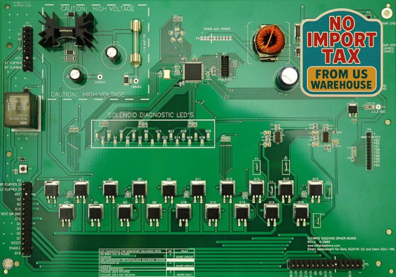 ALLTEK ULTIMATE SOLENOID DRIVER BOARD BALLY STERN PINBALL MACHINES LIFE WARRANTY