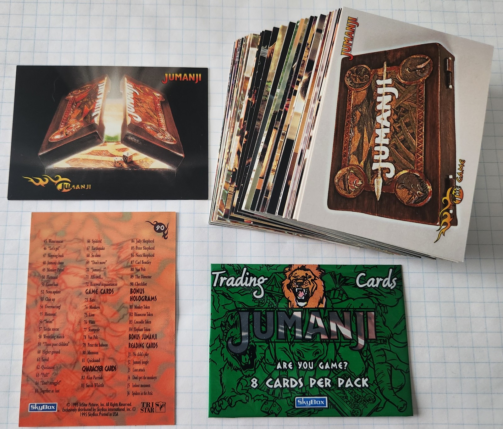 Jumanji, The Movie 90+ Trading Card Set (SkyBox 1995)