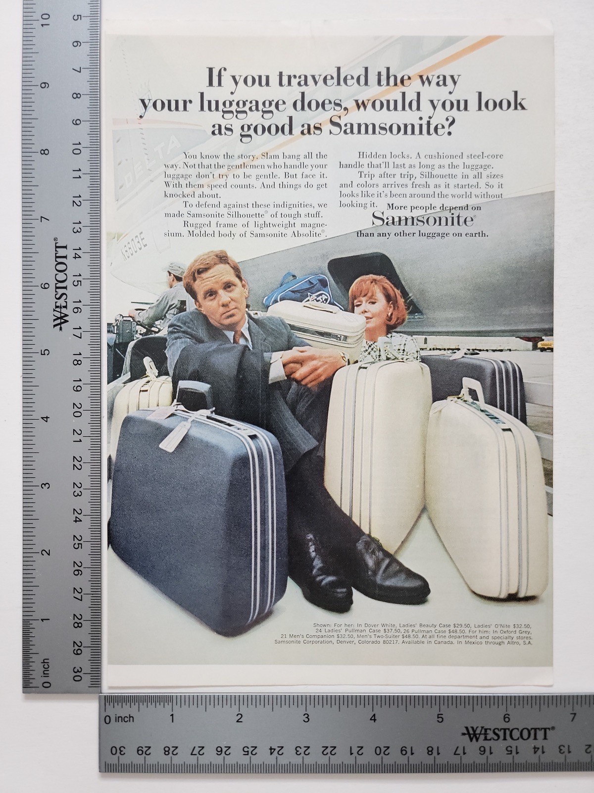 Samsonite Silhouette Luggage Print Ad / Poster Authentic Promo Art