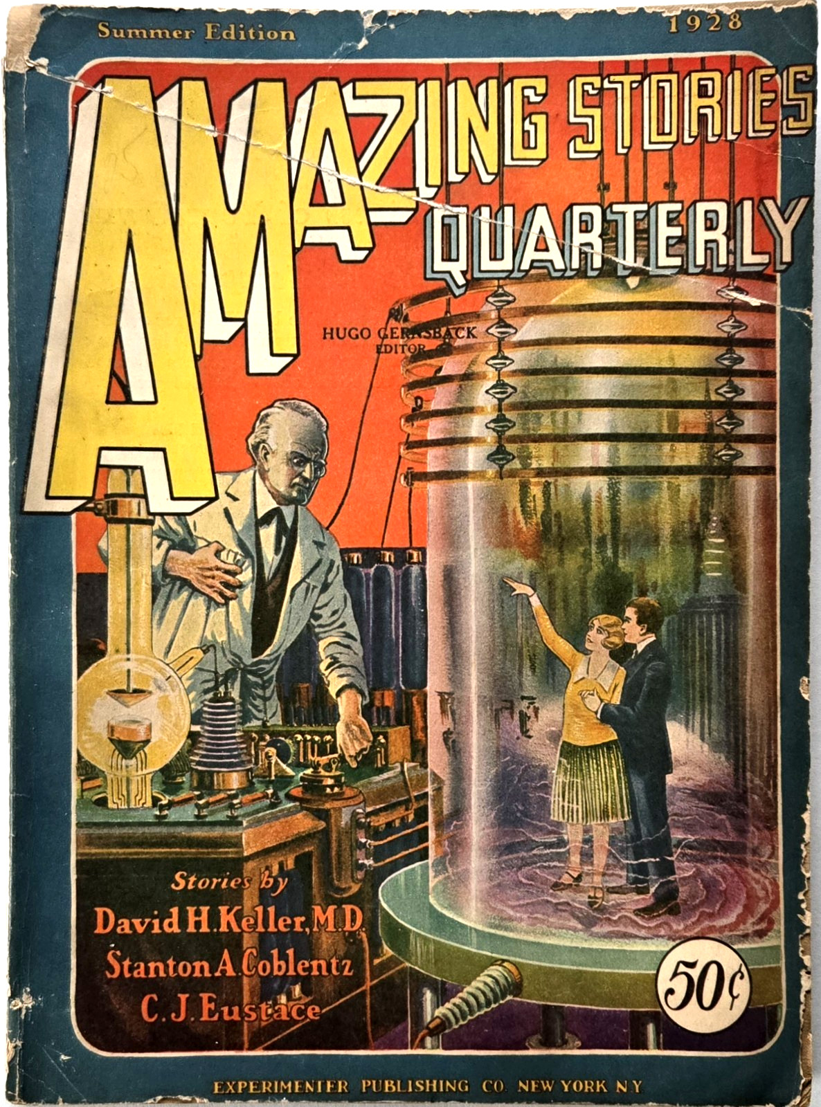 Amazing Stories Quarterly Science Fiction  Summer 1928 432 pp Hugo Gernsback, ed
