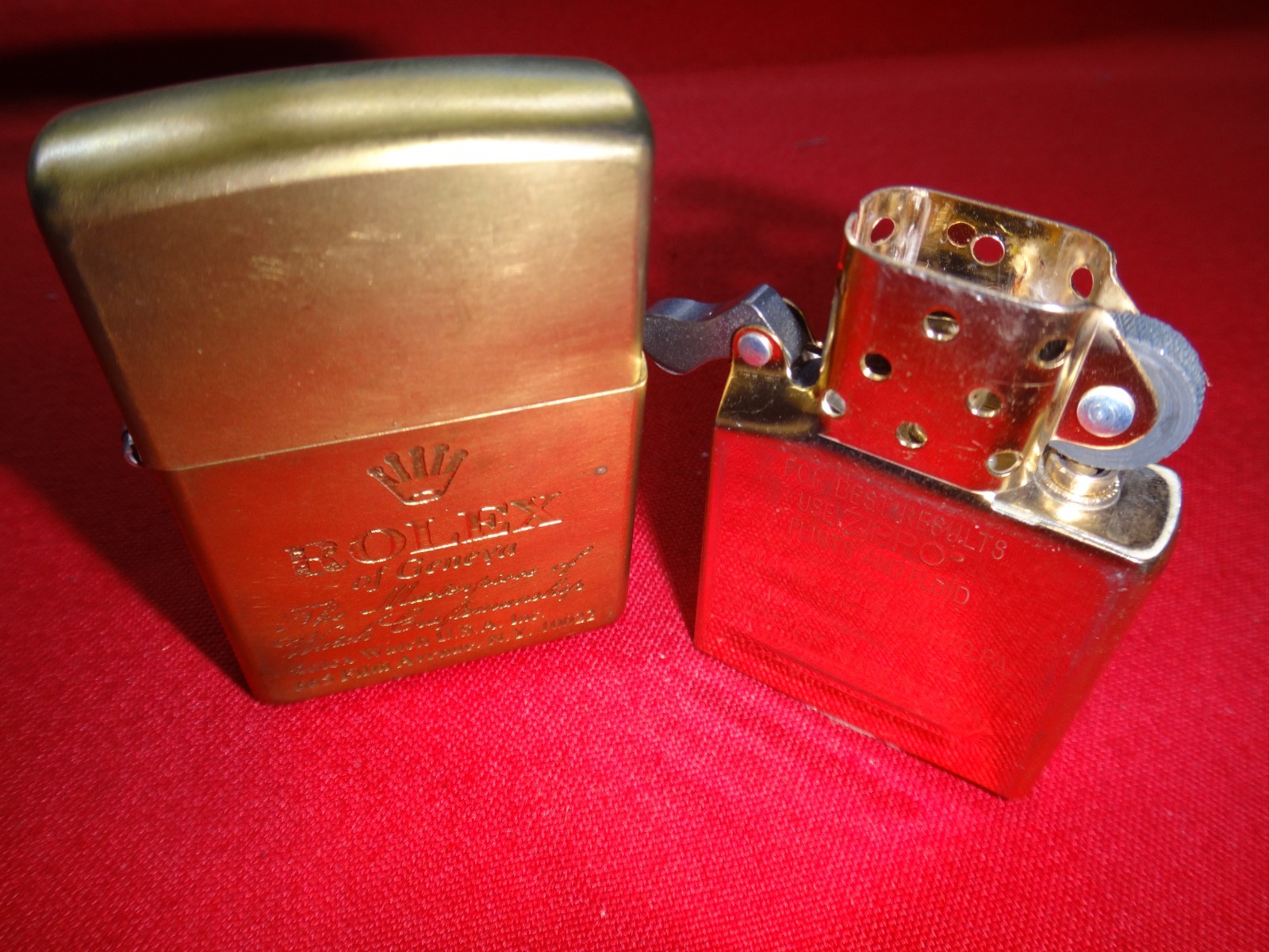Never Struck Year 2024 Brass Chrome Zippo Windproof Lighter ROLEX Watch Logo