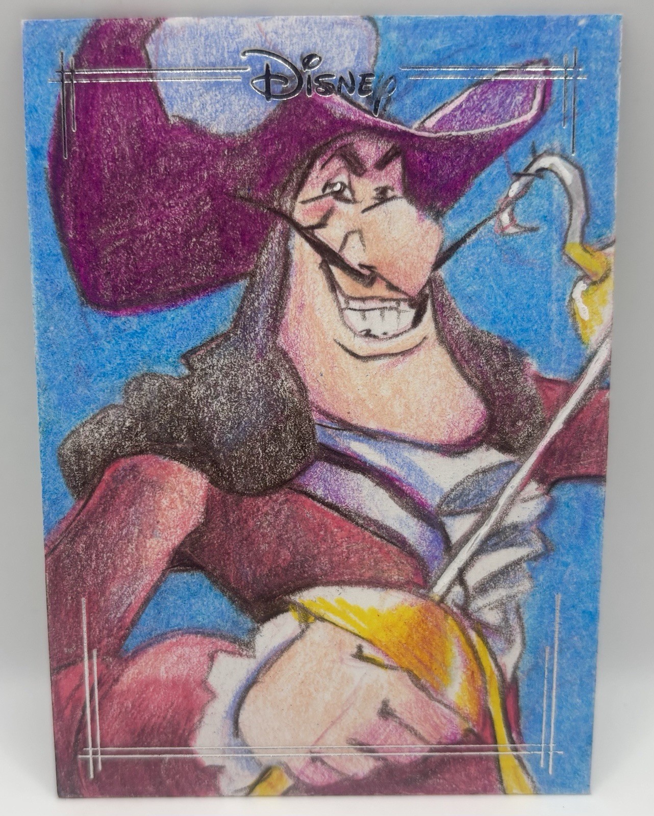 2026 Topps Chrome Disney Captain Hook Peter Pan Sketch Auto TRUE 1/1