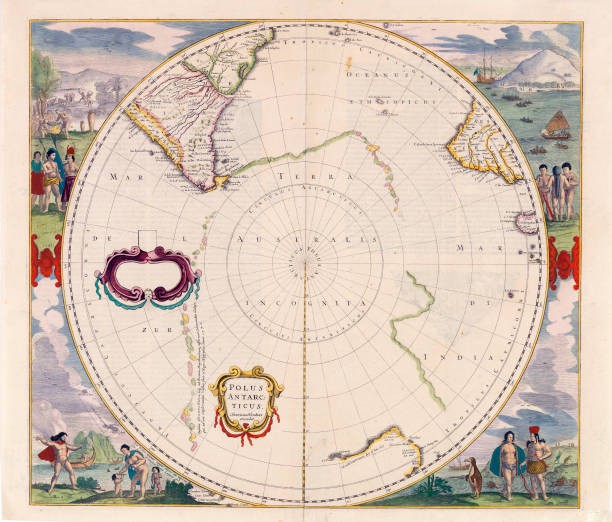 Polus Antarcticus Terra Australis Incognita Henricus Hondius excud- Old Photo