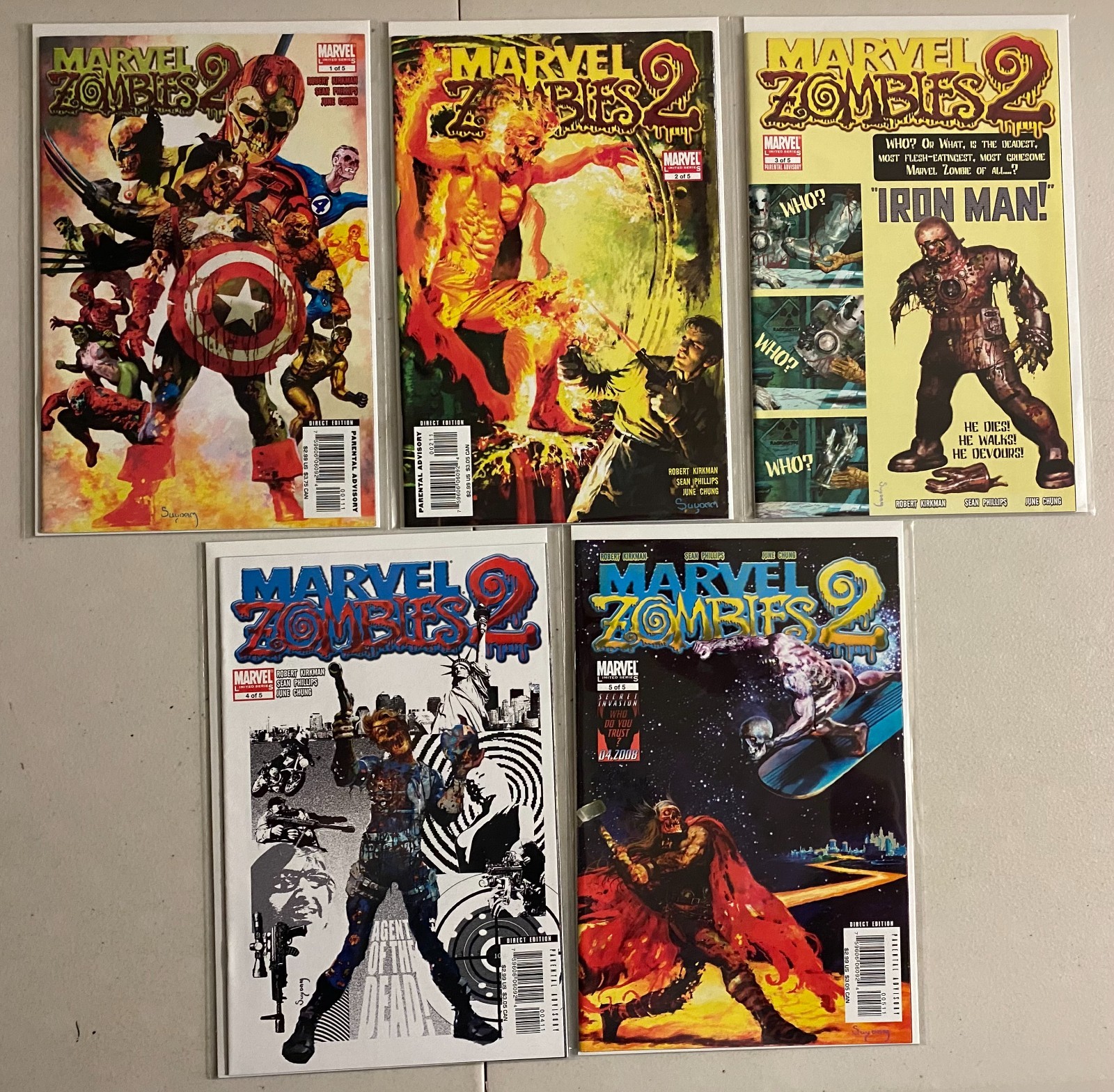 Marvel Zombies 2 comics set #1-5 5 diff 8.0 (2007)