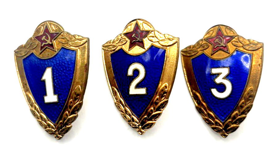 Vintage Original USSR Soviet Army 1st 2nd 3rd Class Specialist Badges – Set of 3