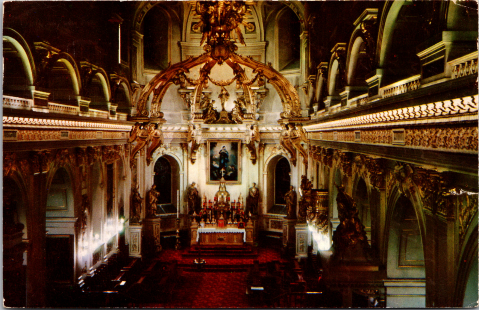 Interior Of The Basilica Quebec Canada Postcard