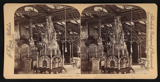 Interior of Iowa Building World\'s Fair Chicago USA Interior del Edi- Old Photo