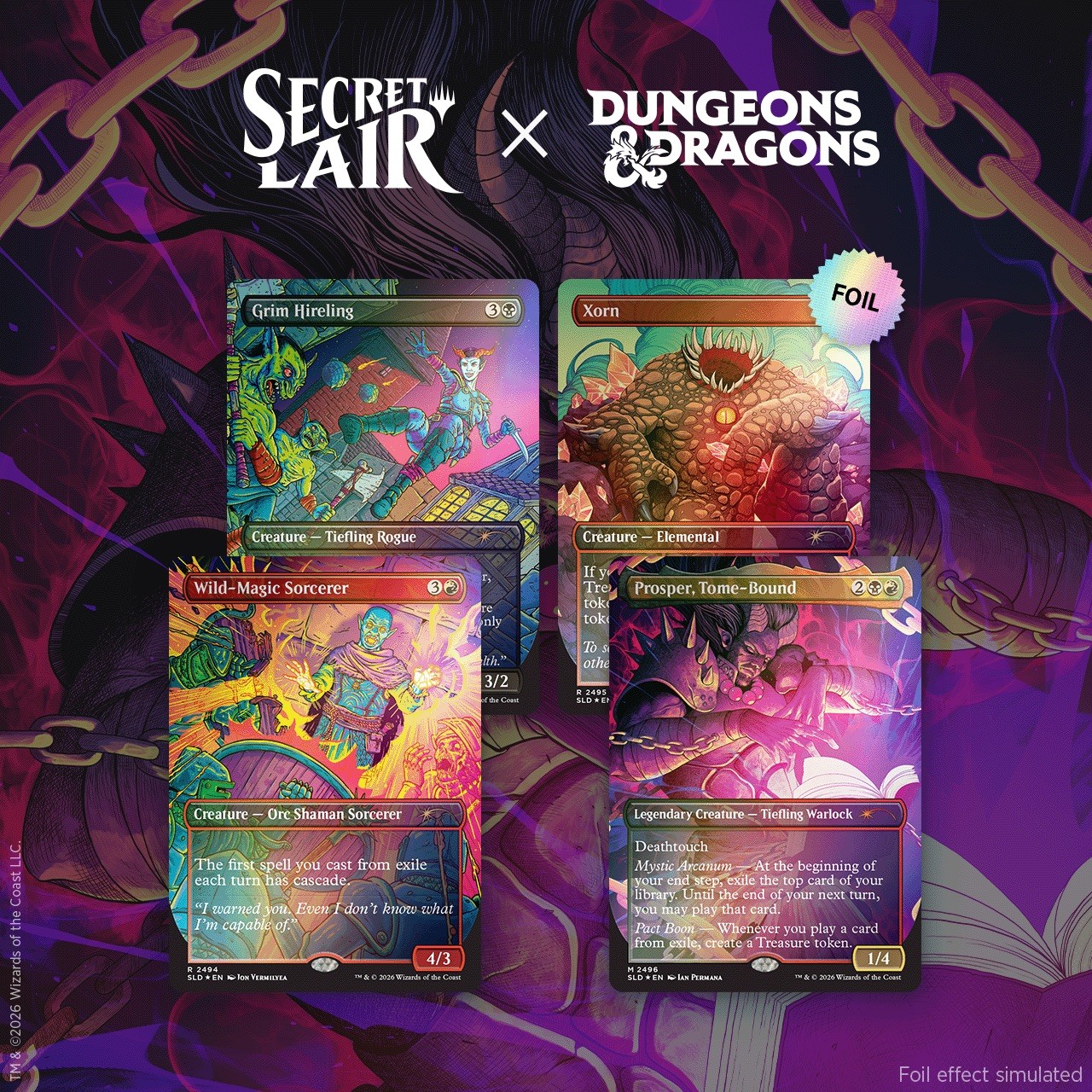 MTG Secret Lair x Dungeons & Dragons: Shadows Over Baldur's Gate FOIL IN HAND