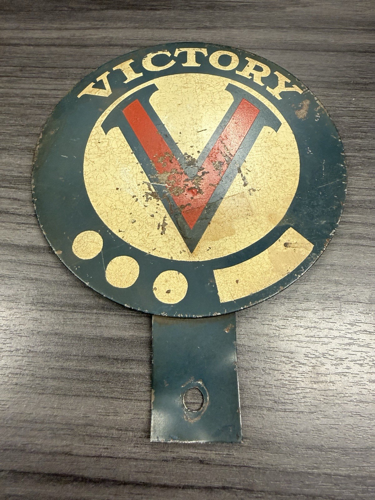 1940’s Morse Code Victory Car/Truck Plate Topper