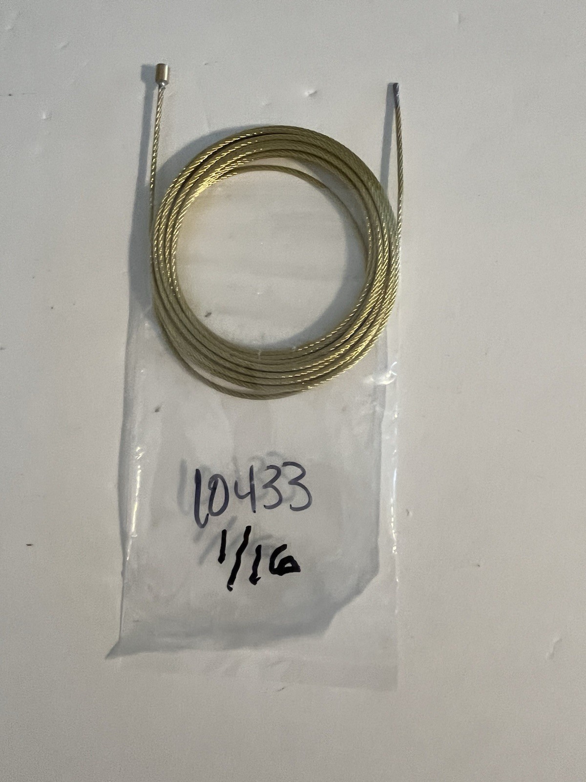 1/16th.” or .0625” brass cable with attached end 11 Feet Long