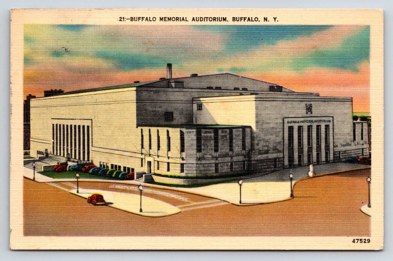 Postcard Buffalo, New York Buffalo Memorial Auditorium