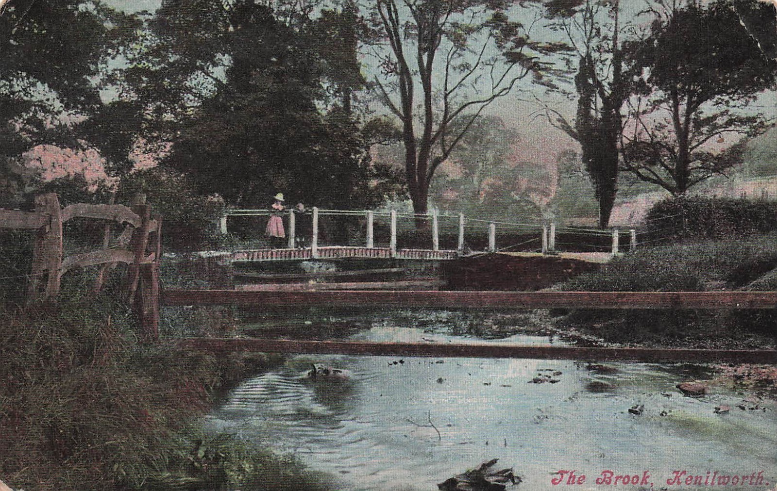 Kenilworth Warwickshire England Finham Brook Bridge Early 1900s Vtg Postcard J60