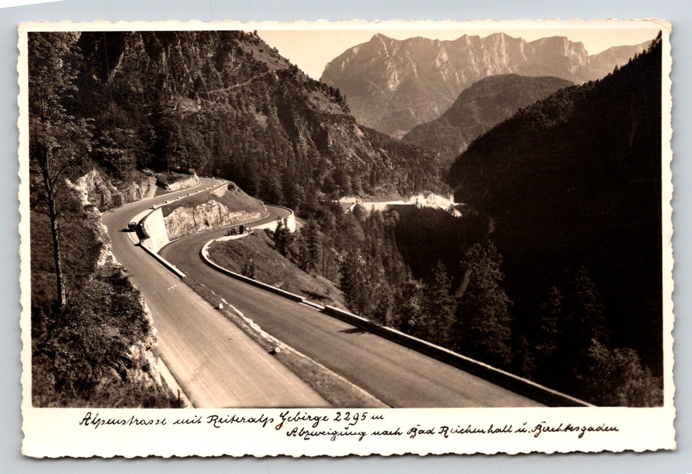 Vintage Alpenstrasse Reiber Alpe RPPC German Alpine Road Bad Reichenhall
