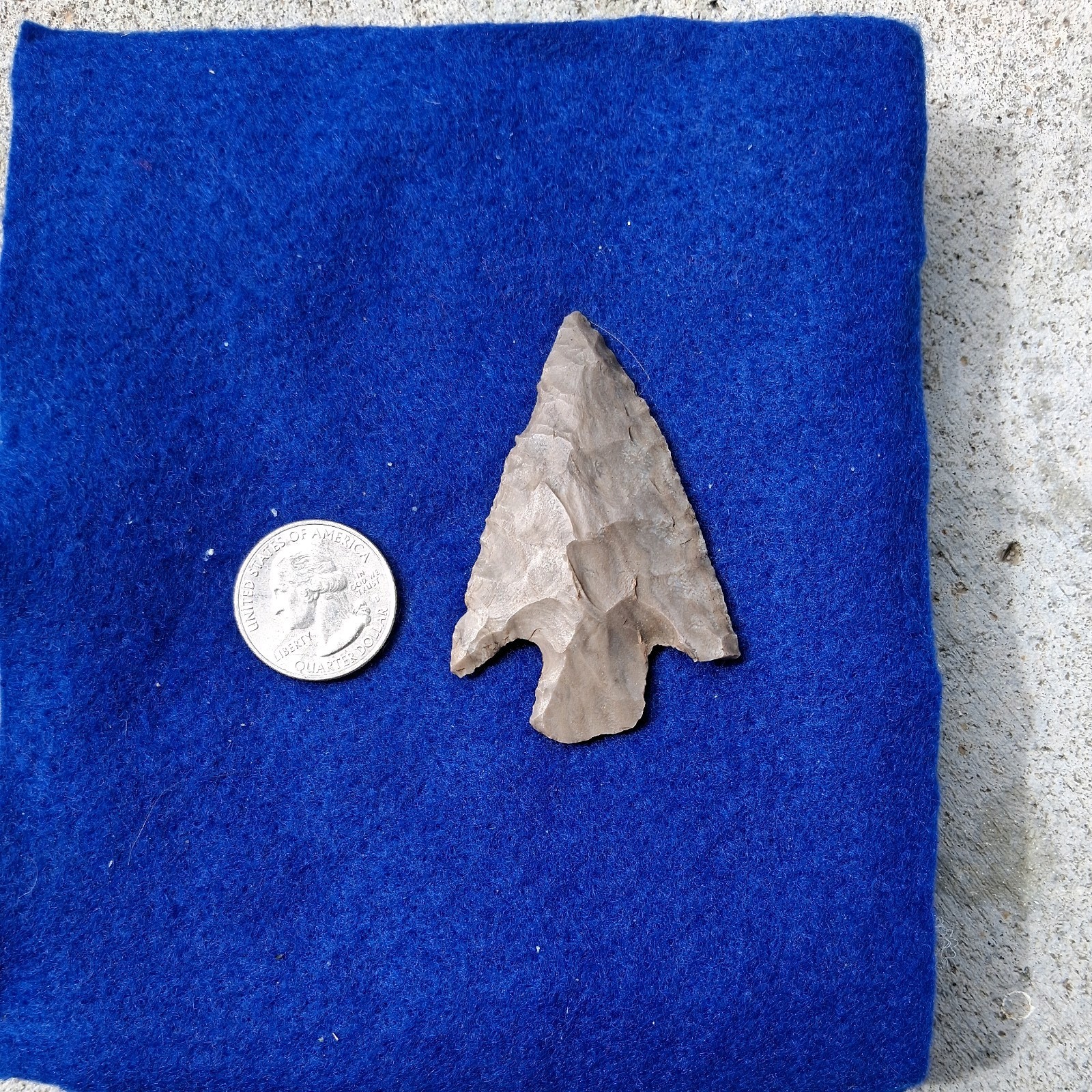 Native Arrowhead Artifact Buck Creek Crab Orchard Flint with Davis COA Kentucky 